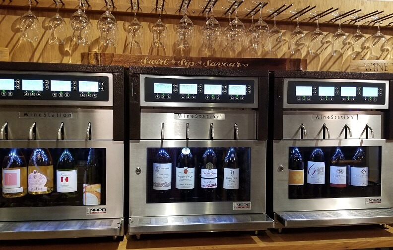 Enjoy savour’s digital wine machine for complimentary tastings: everyday* for your convenience